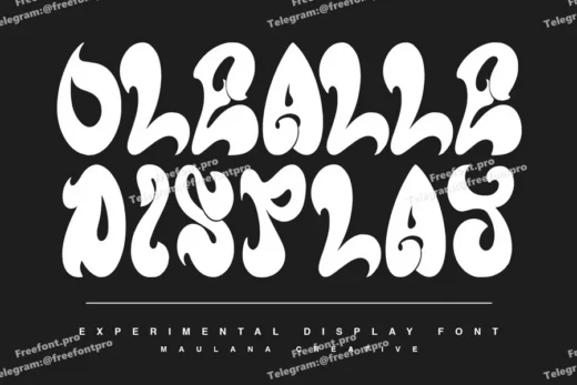 Olealle experimental display font  free font download | freefont Pro