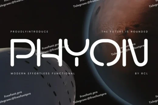 Phyon – Rounded Futuristic Sans Typeface Logo Font