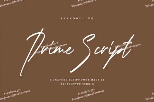 Prime Script Signature Font
