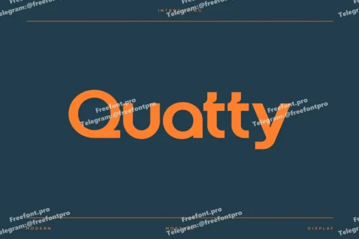 Quatty   modern display typeface  free font download | freefont Pro
