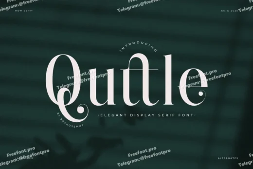 Quttle  elegant modern display serif font  free font download | freefont Pro