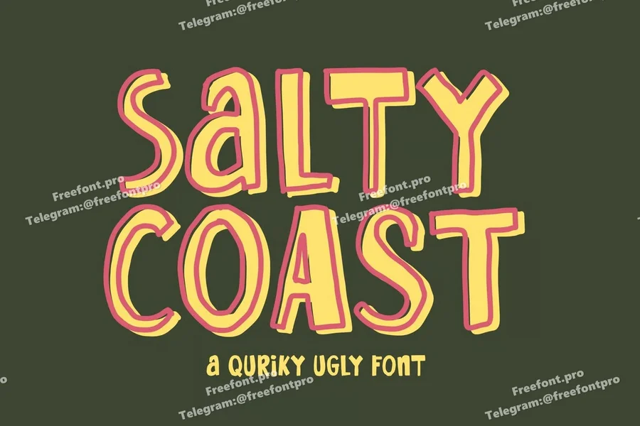 Saltycoastaplayfuluglyfont20250801154613utc free font download | freefont Pro free font download | freefont Pro