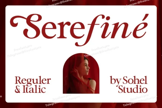 Serefine  modern serif font branding editorial  free font download | freefont Pro