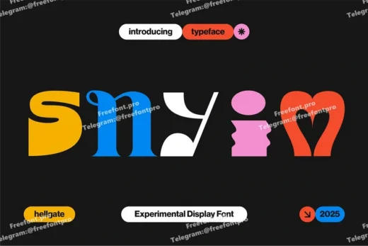 Shyim experimental display font  free font download | freefont Pro