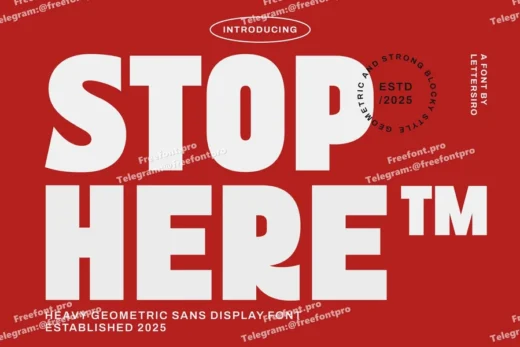 Stop Here - Bold Display Font
