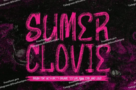 Sumer clovie   handwritten brush font  free font download | freefont Pro