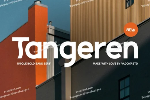 Tangeren bold sans serif font  free font download | freefont Pro