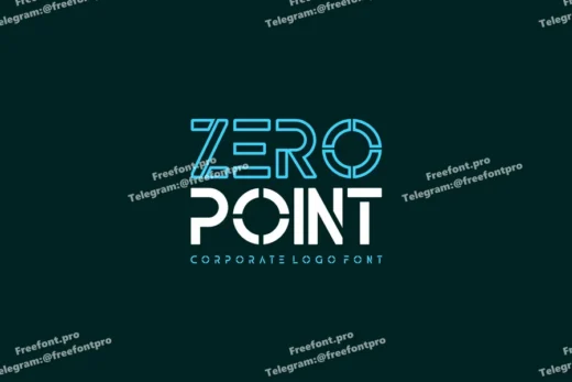 Zero point   corporate logo font  free font download | freefont Pro