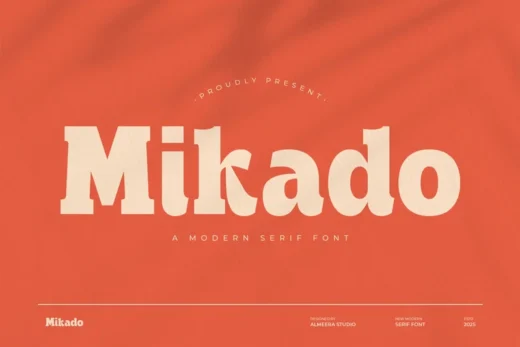 Mikado  modern serif font  free font download | freefont Pro