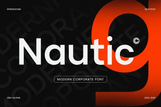 Nautic   modern corporate font  free font download | freefont Pro
