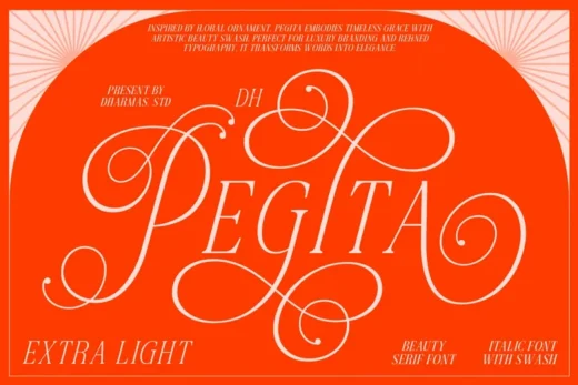 Pegita  beauty swash font  free font download | freefont Pro