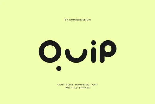 Quip   sans serif rounded alternate  free font download | freefont Pro