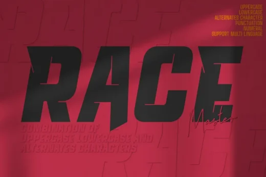 Race master  free font download | freefont Pro