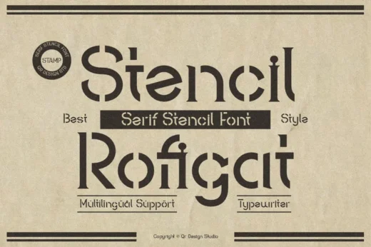 Stencil Rofigat - Typewriter Font