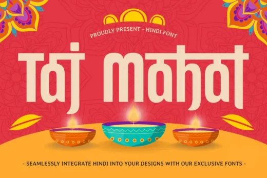 Taj mahal   hindi diwali india font  free font download | freefont Pro