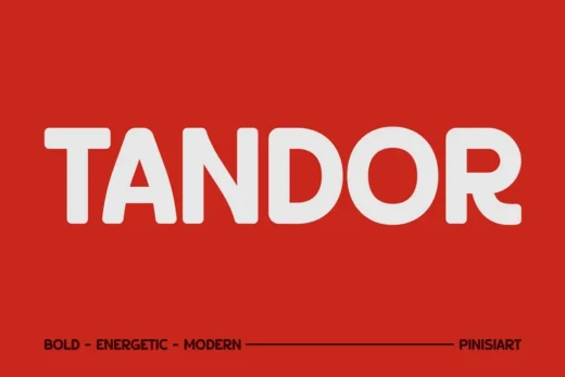 Tandor  modern strong font  free font download | freefont Pro