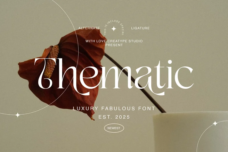 Thematicluxurydisplayserif20250813163826utc free font download | freefont Pro Thematic luxury display serif free font download | freefont Pro