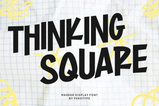 Thinking Square - Marker Font