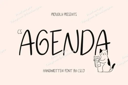 Agenda – Handwritten Font