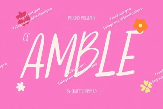 Amble  beauty handwritten font  free font download | freefont Pro