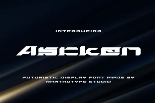 Ascken Futuristic Display Font