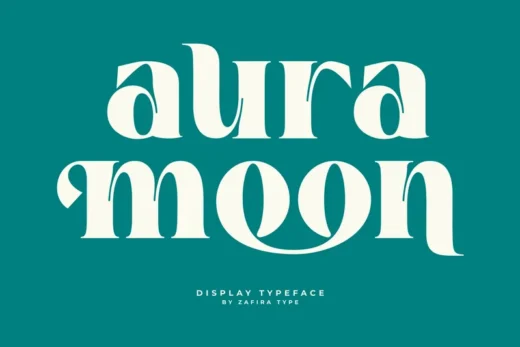 Aura moon  free font download | freefont Pro