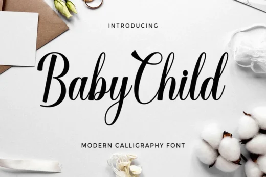 Baby child script  free font download | freefont Pro