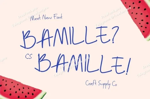 Bamille – Handwriting Font