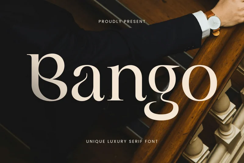 Bango   unique logo serif font  free font download | freefont Pro