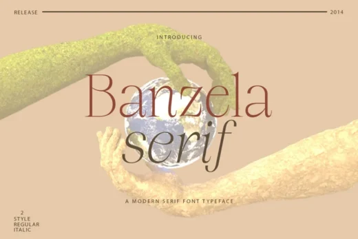 Banzela  free font download | freefont Pro