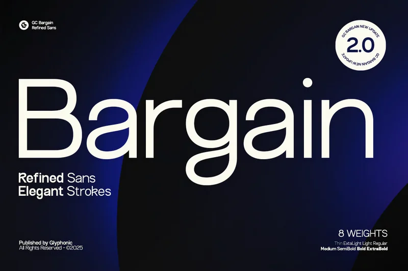 Bargain v2  modern sans family  free font download | freefont Pro