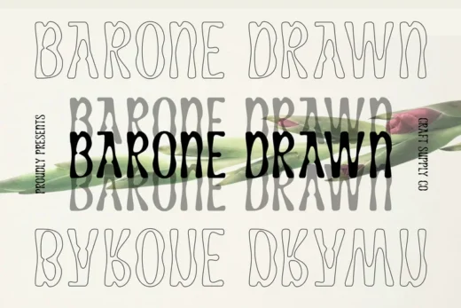 Barone drawn  free font download | freefont Pro