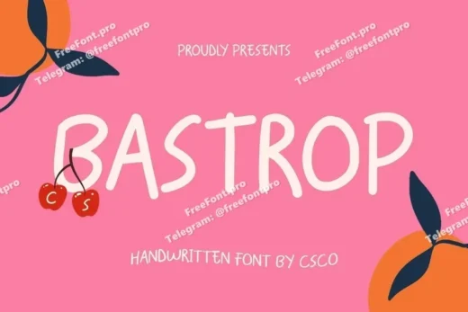 Bastrop  cute handwritten sans serif  free font download | freefont Pro