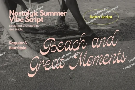Beach and great moments script  free font download | freefont Pro