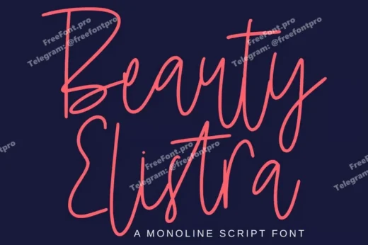 Beauty Elistra - Monoline Script Font