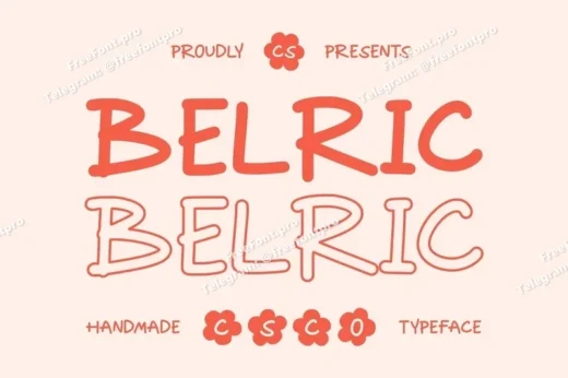 Belric  cute handwritten font  free font download | freefont Pro