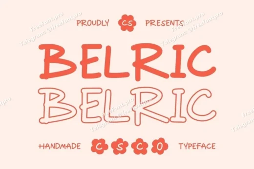 Belric  cute handwritten font  free font download | freefont Pro