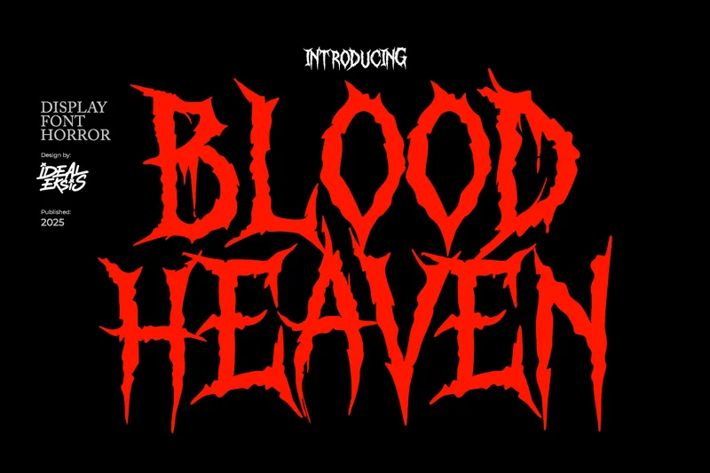 Bloodheavenhorrorfont20251003174840utc free font download | freefont Pro free font download | freefont Pro
