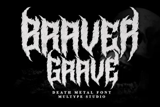Braver grave death metal font  free font download | freefont Pro