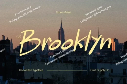 Brooklyn  funky handwritten font  free font download | freefont Pro