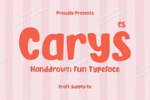Carys  playful display font  free font download | freefont Pro