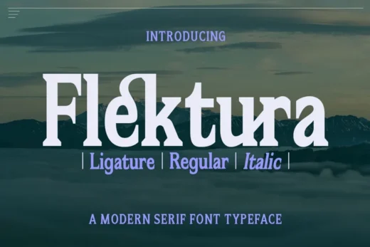 Flektura  free font download | freefont Pro