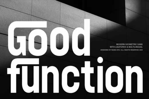 Good function geometric sans font  free font download | freefont Pro