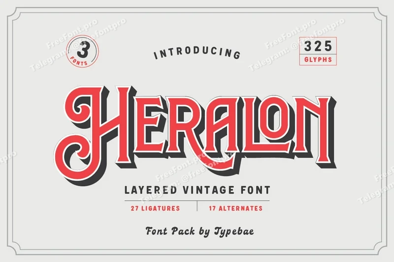 Heralonlayeredvintagefont20251016213600utc free font download | freefont Pro free font download | freefont Pro