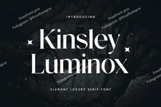 Kinsley luminox elegant serif font  free font download | freefont Pro