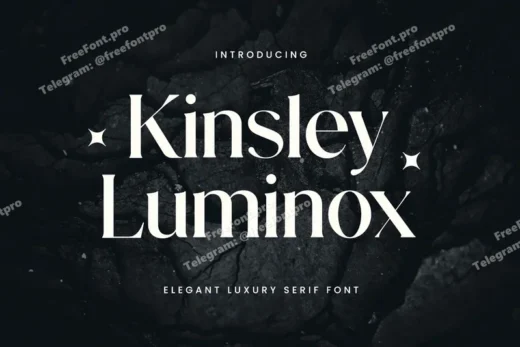 Kinsley luminox elegant serif font  free font download | freefont Pro
