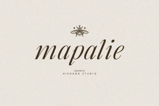 Mapalie elegant italic serif  free font download | freefont Pro