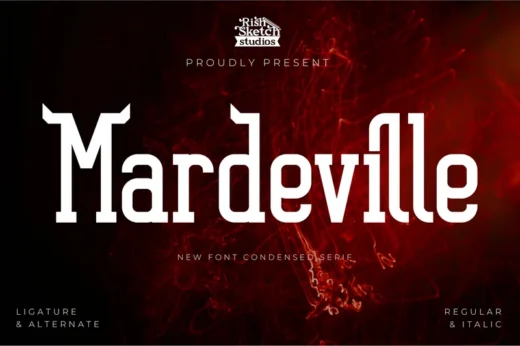 Mardeville  free font download | freefont Pro