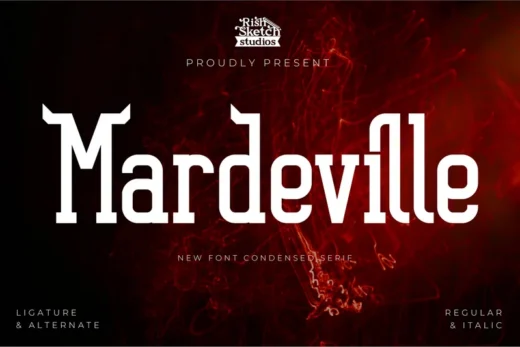 Mardeville  free font download | freefont Pro
