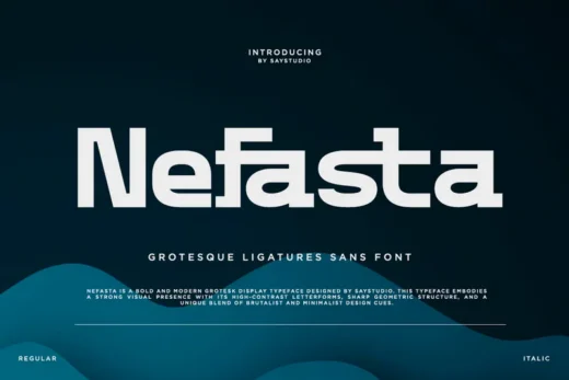 Nefasta   grotesque ligature font  free font download | freefont Pro